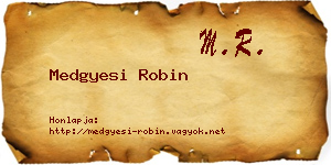 Medgyesi Robin névjegykártya